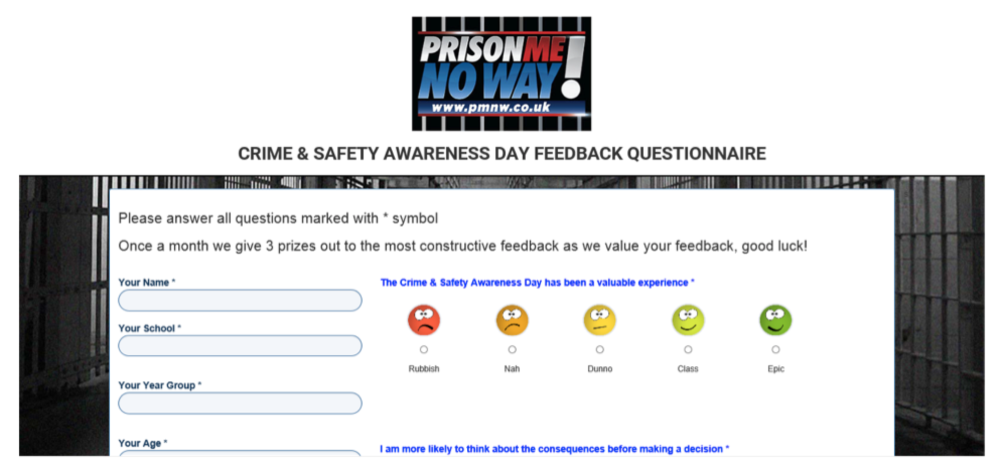 feedback form